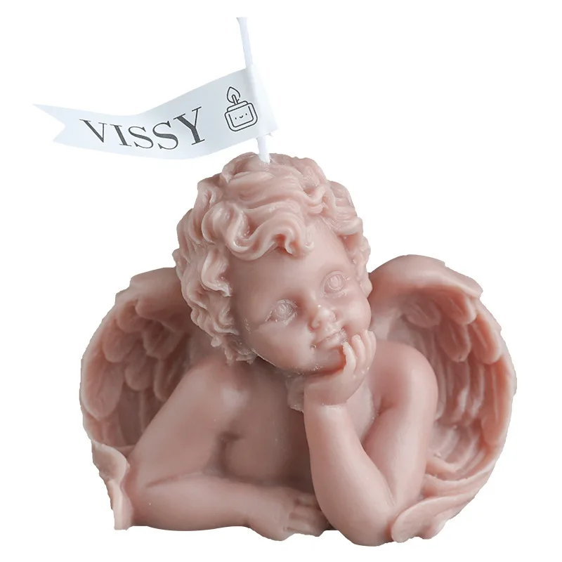 

Angel Shape Metal Candle Holder Desktop Ornament Decoration for Home Party Wedding Festival