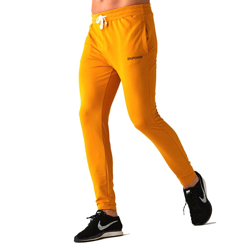 2019 Модные мужские повседневные узкие брюки базовая Спортивная одежда для