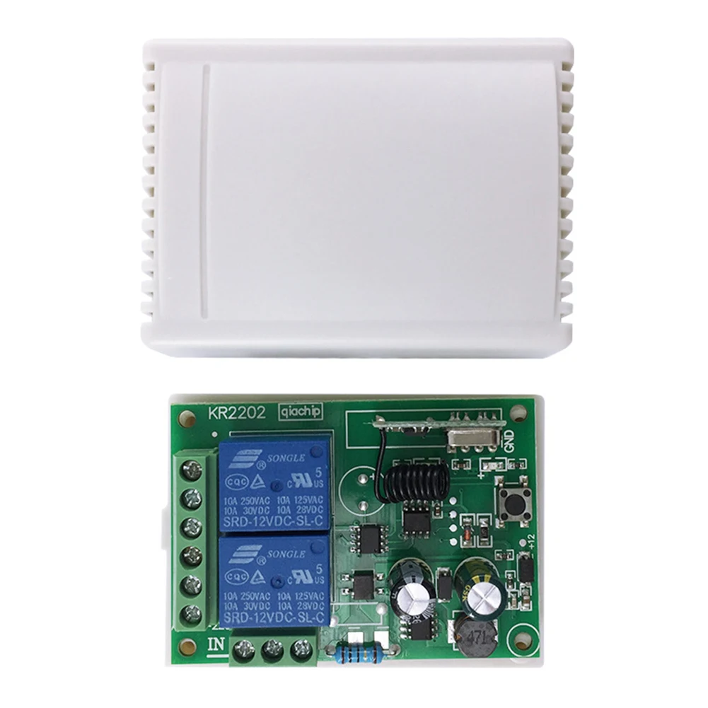 433MHZ Stable Signal Adjustable Mode Wireless Switch Set Relay Receiver Entrances Doors Lifting Equipment Remote Control Alarm |