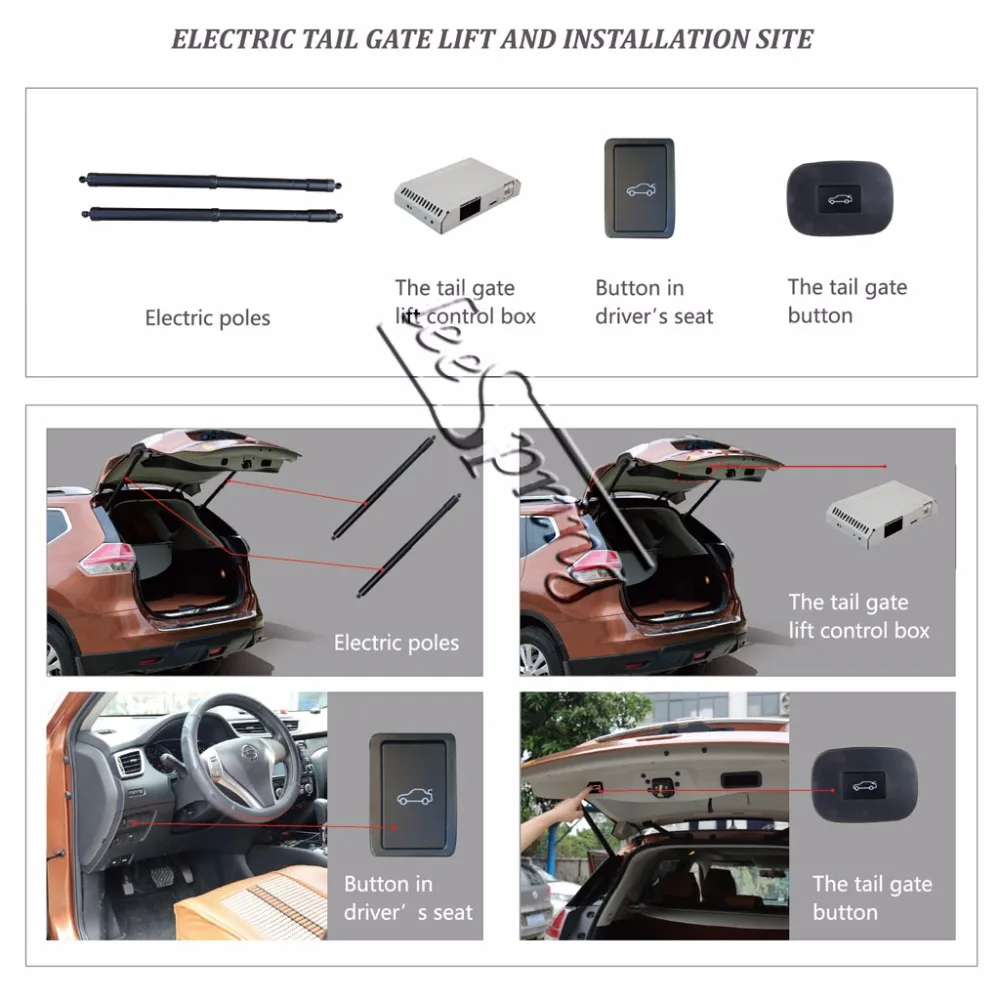 Автомобильный Электрический задний подъемник специально для Volkswagen VW Golf 7 2016