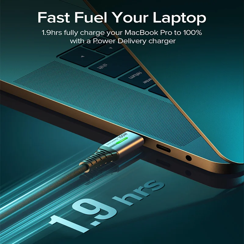 Кабель INIU PD 100 Вт с USB C на Type для быстрой зарядки зарядное устройство телефона шнур