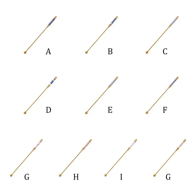 Мешалка позолоченная из нержавеющей стали с длинной ручкой для кофе напитков
