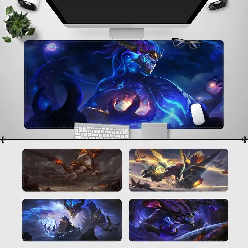 

Popolar League of Legends Aurelion Sol Gaming Mouse Pad Gamer Keyboard Maus Pad Desk Mouse Mat Game Accessories For Overwatch