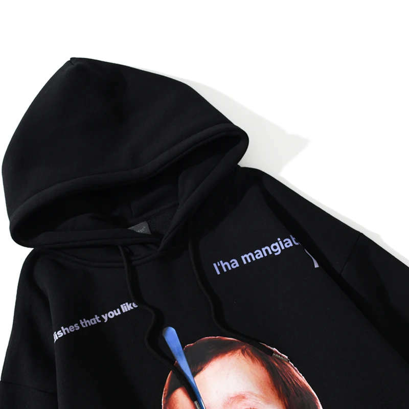

Cute Funny Boy Print Hoodie Sweatshirt Men Hooded Baggy Casual Harajuku College Style Pullover Fashion Male Streetwear