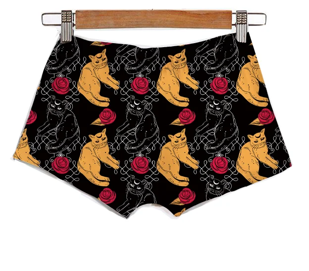 

Лето, выполненные на заказ, изящные женские брюки с кошачьим принтом, модные шорты