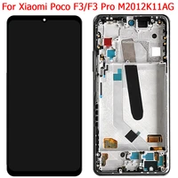new original for xiaomi poco f3 pro m2012k11ag lcd display with frame 6 67 for pocophone f3 touch screen digitizer panel lcd