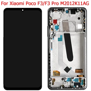 new original for xiaomi poco f3 pro m2012k11ag lcd display with frame 6 67 for pocophone f3 touch screen digitizer panel lcd free global shipping