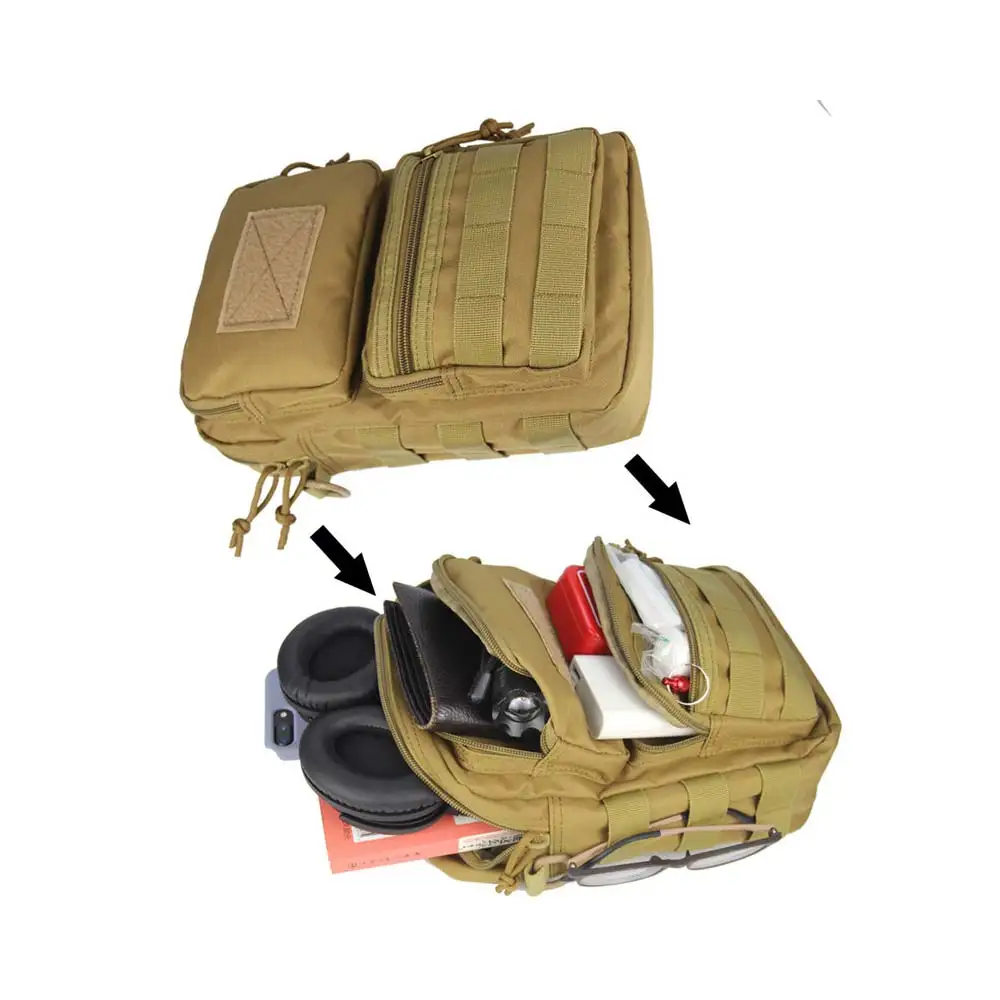 Men Tactical Bag Sling Mollle System Bags Sport Handbag Shoulder Pack Military Crossbody Bags Travel Camping Phone Bag XA107A