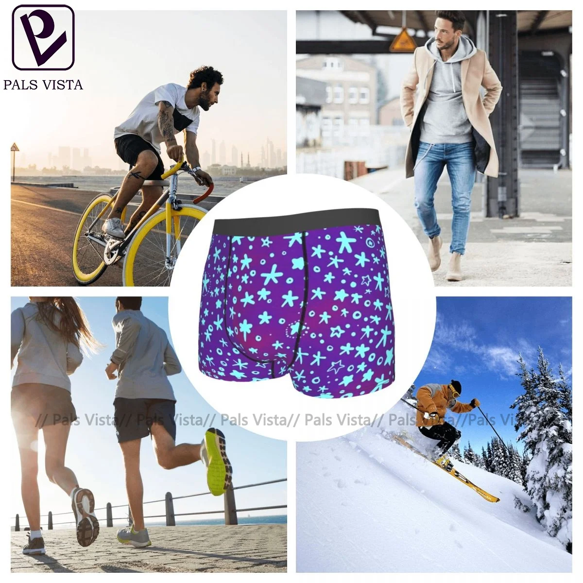 

Sky Underwear Design Polyester Sublimation Trunk Trenky Boys Plain Boxer Brief