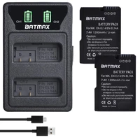 batmax en el14 en el14a el14 batteryled usb dual charger withtype c usb cable for nikon d5200 d3100 d3200 d5100 p7000 p7100