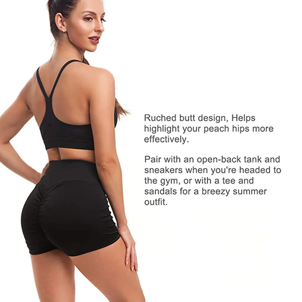 1 упаковка женские спортивные шорты для йоги с высокой талией тренировок бега