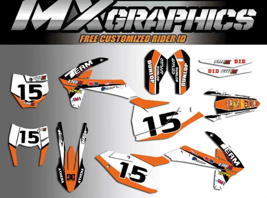 Мотоцикл Графический фон Наклейка для KTM 125 250 300 350 450 SX SXF XC XCF EXC EXCF XCW