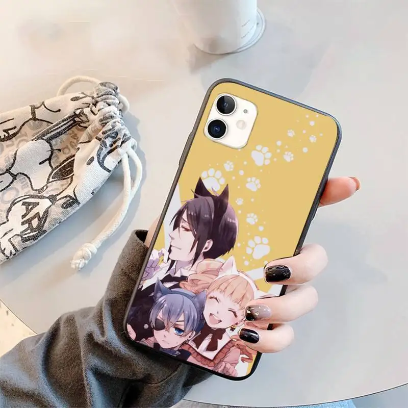 

Black Butler Anime Phone Case for iPhone 11 12 mini pro XS MAX 8 7 6 6S Plus X 5S SE 2020 XR