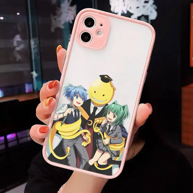 

Assassination Classroom Phone Case matte transparent For Pink iPhone 7 8 x xs xr 11 12 pro plus max mini Clear Funda