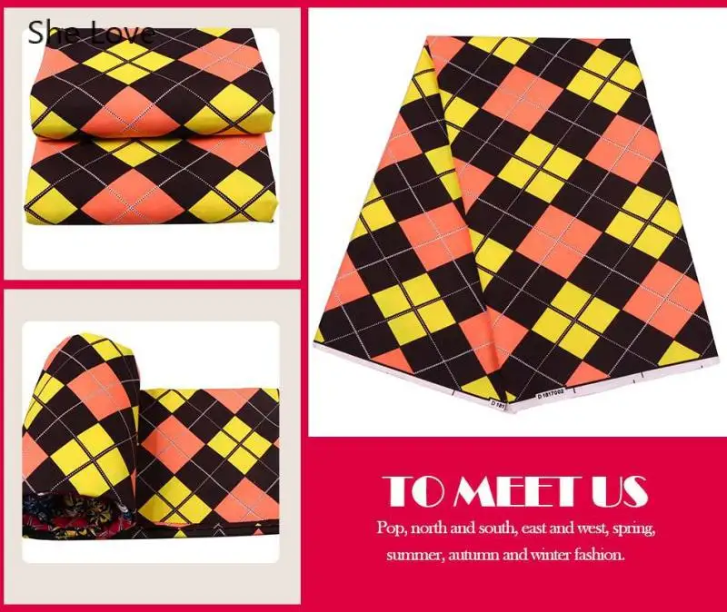 Африканская полиэфирная восковая ткань Chzimade 1 ярд Анкары яркая квадратная