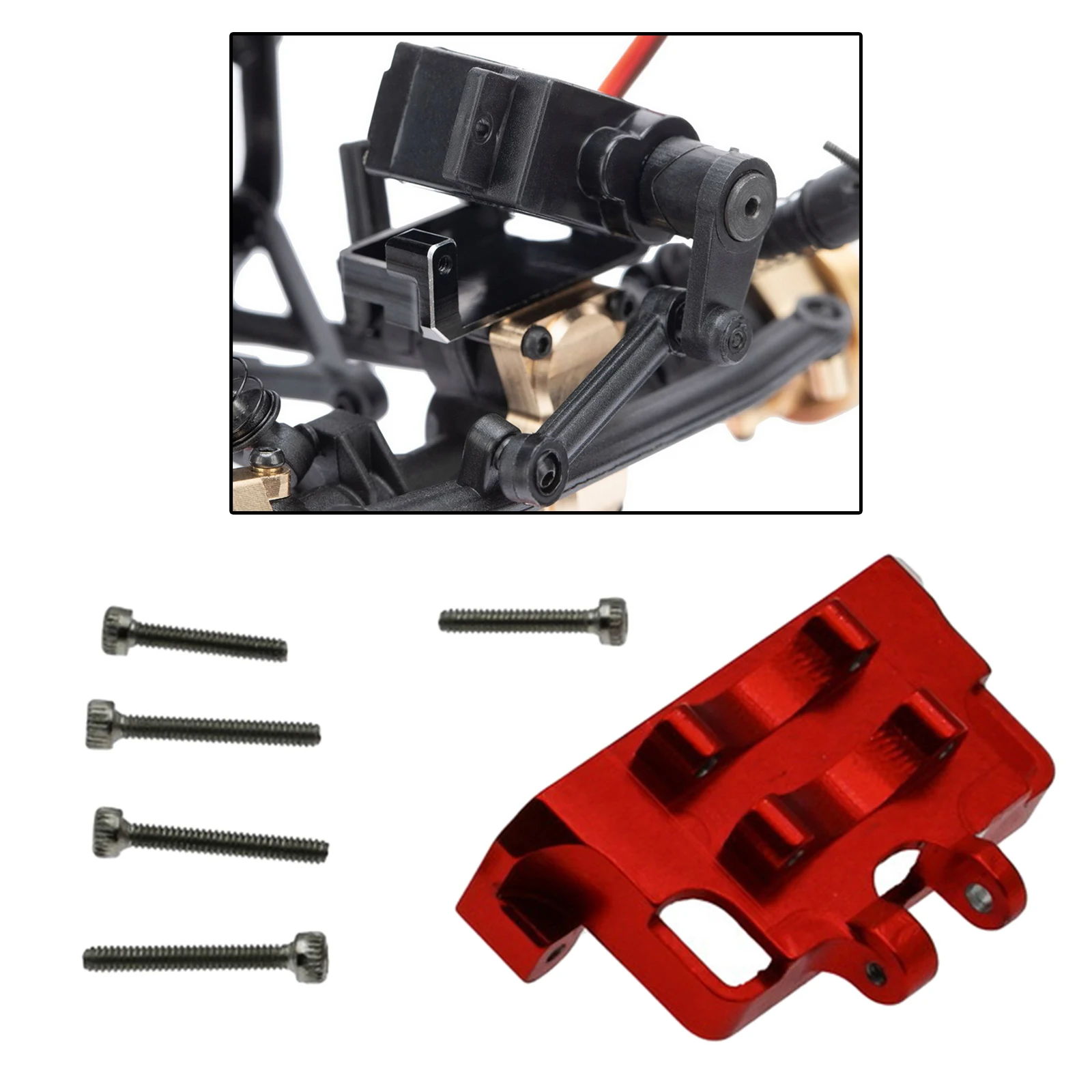 

Metal Steering Servo Mount Fixing for Axial SCX24 90081 1:24 RC Crawler Car