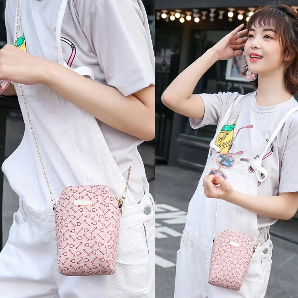 Милый чехол кошелек мобильный телефон сумка через плечо цветочный узор сумки