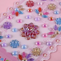 love flower adhesive diamond sticker childrens show makeup stickers diy mobile phone decoration crystal diamond nail stickers
