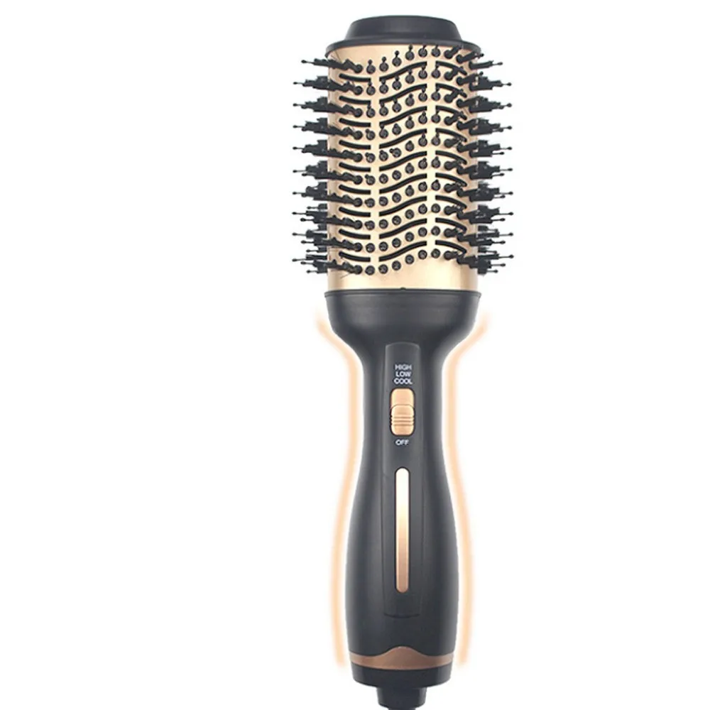 

Mini Hot Air Comb Hair Dryer Straight Hair Brush Multi-Function Gold 3 in 1 Straightening Brush Professional Hair Styling Tools