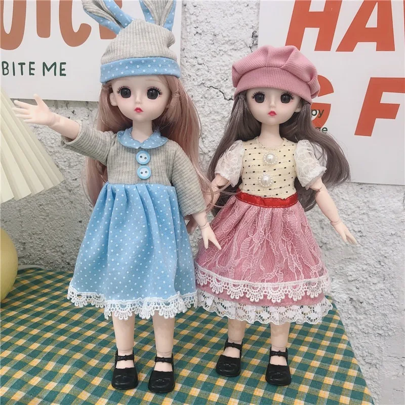Кукольная одежда 30 см Модный комплект кукол с кружевным платьем аксессуары для