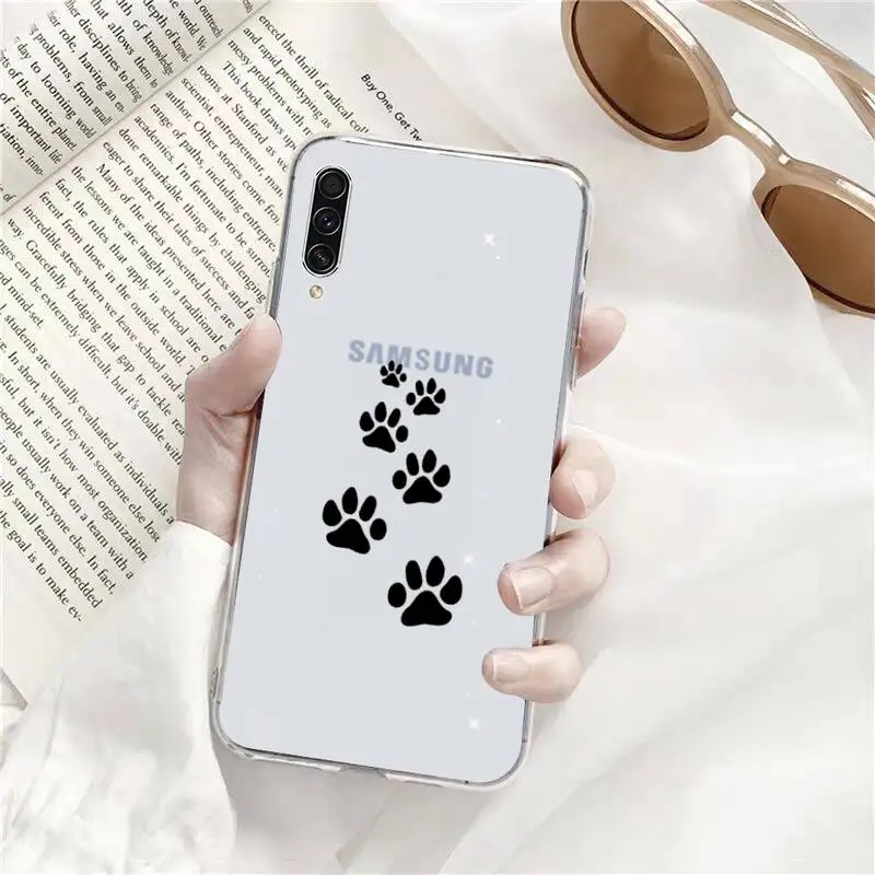 

Cat Dog Paw Animal Phone Cases Transparent for Samsung s9 s10 s20 Huawei honor P20 P30 P40 xiaomi note mi 8 9 pro lite plus