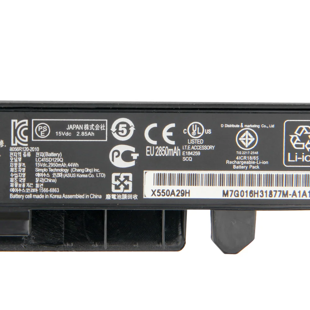 Оригинальное устройство замено ноутбука Батарея A41-X550A для ASUS Y581c Y481c X450v X550v A41-X550a