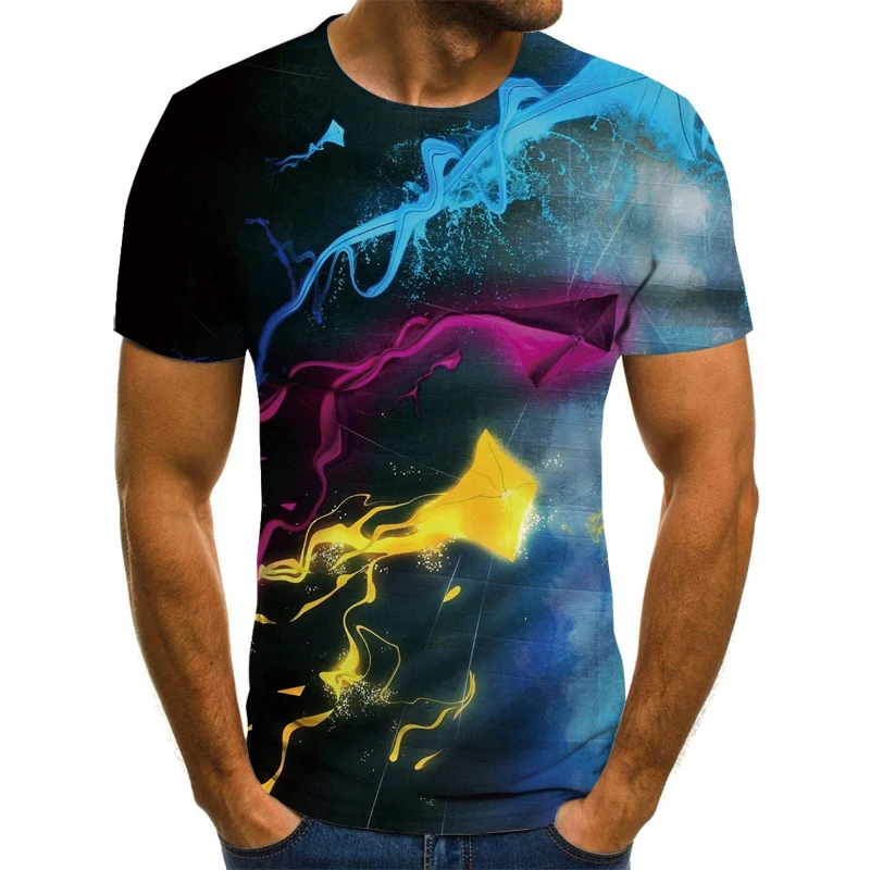 

Men's 3D printed T-shirt summer casual T-shirt