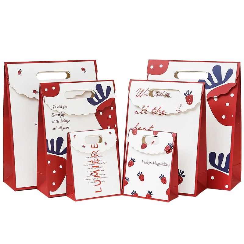 

Paper Package Bag For Gifts Cute Packaging Sweet Gifts Packaging Hand Bag For Small Businesses Storage Paper Birthday Bags 2022
