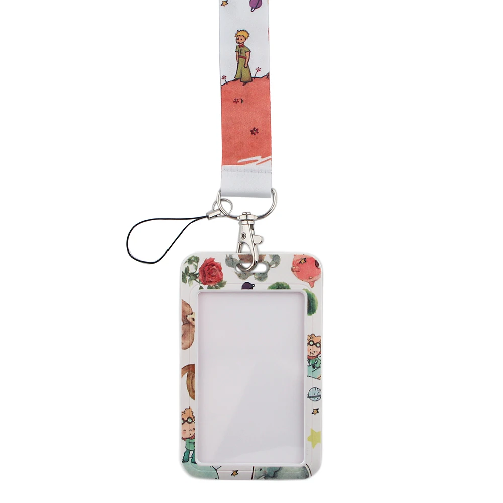 LT377 Prince And Fox Lanyard Credit Card ID Badge Holder Key Ring Bag Student woman Travel Bank Bus Business Cover Keychain | Украшения и