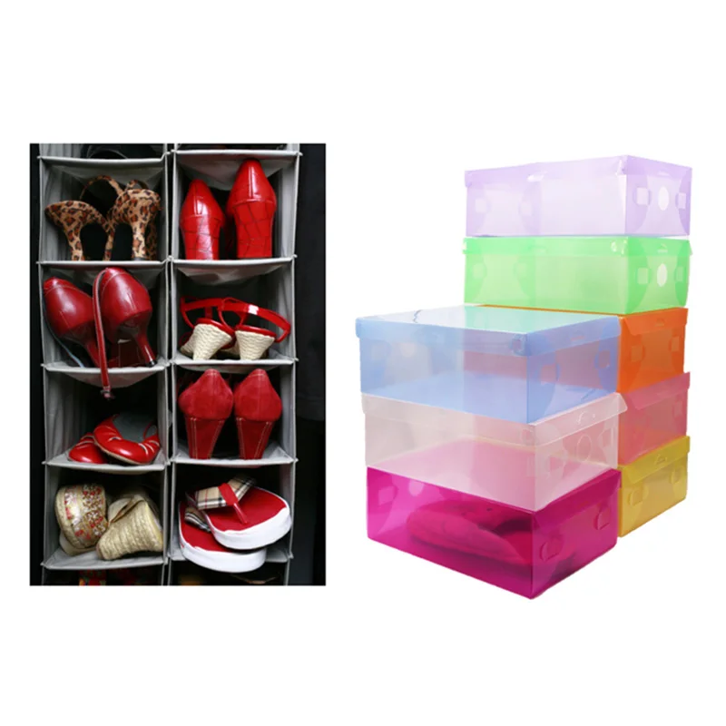 1 шт. прозрачная коробка для обуви|Коробки и ящики хранения| |