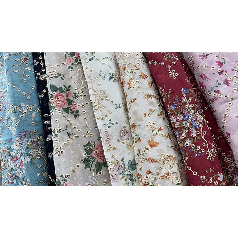 2020New 15 цветов цветная хлопчатобумажная ткань вышитая кружевная ручной работы