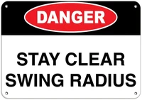 danger 1 stay clear swing radius label vinyl decal sticker kit osha safety label compliance signs 8