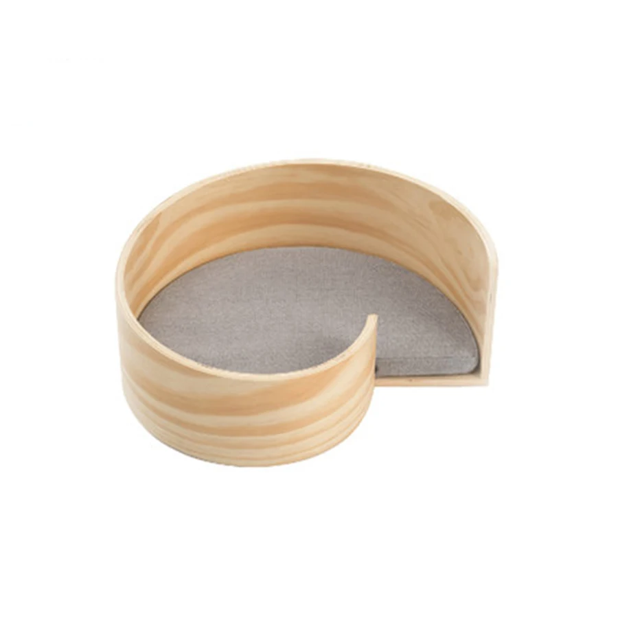 Деревянные Спиральные кровати для собак круглые домашних животных