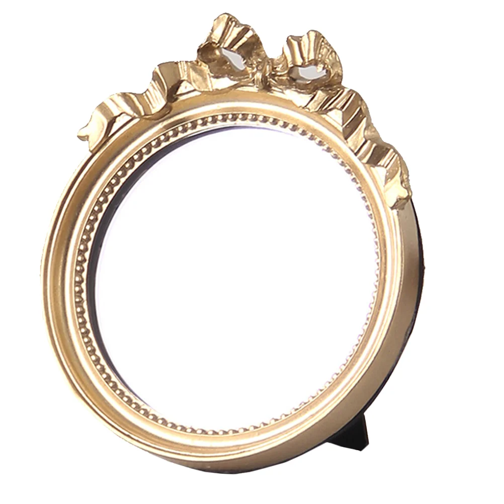 

1Pc Single Sided Little Mirror Hand-held Small Make Bowknot Mirror