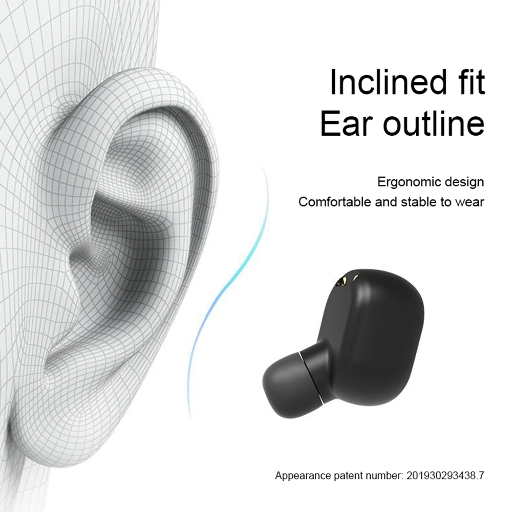 Ture Wireless Stereo Earphones Mini Bluetooth Earphone V5.0 Cordless Headphone Noise Reduction Invisible Headset Earbuds | Электроника