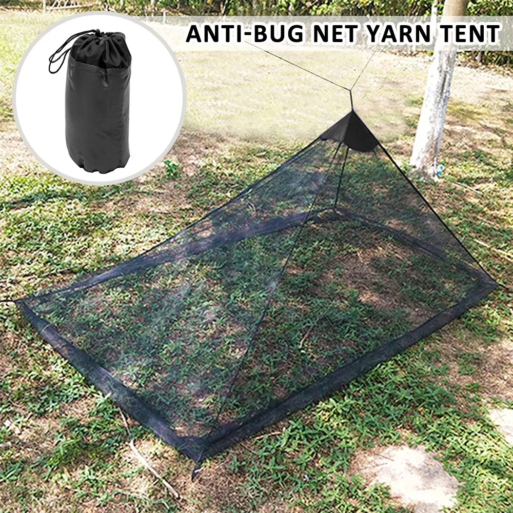 

Triangle Mosquito Net Tent Outdoor Travel Bed Tent Insect-proof Mesh Camping Tent Single Person Camp Tent Netting with Bag