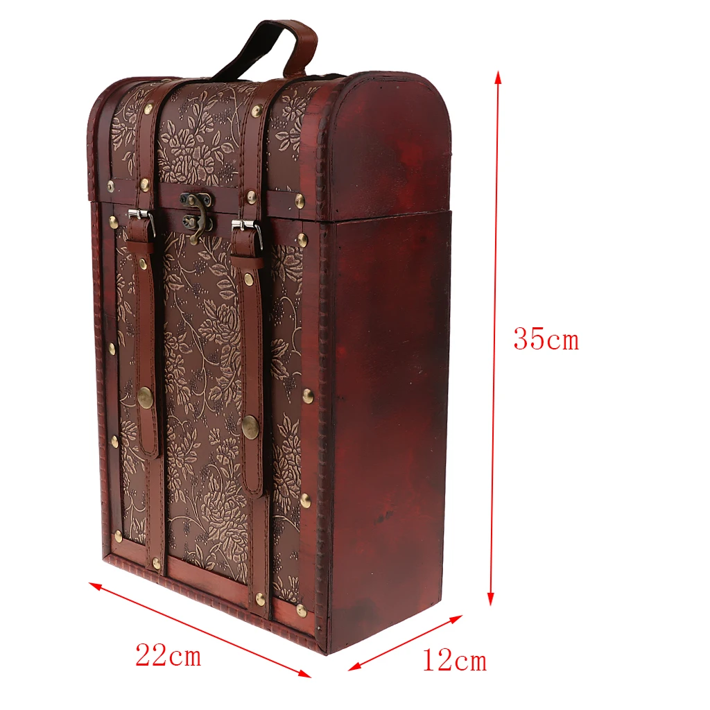 Винтажная антикварная деревянная винная коробка MagiDeal Свадебная подарочная для