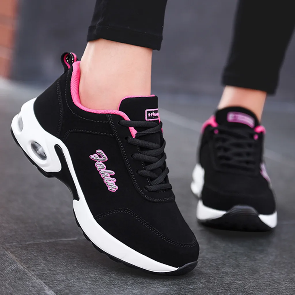 Женская обувь Модные сетчатые дышащие уличные Прогулочные кроссовки на шнуровке