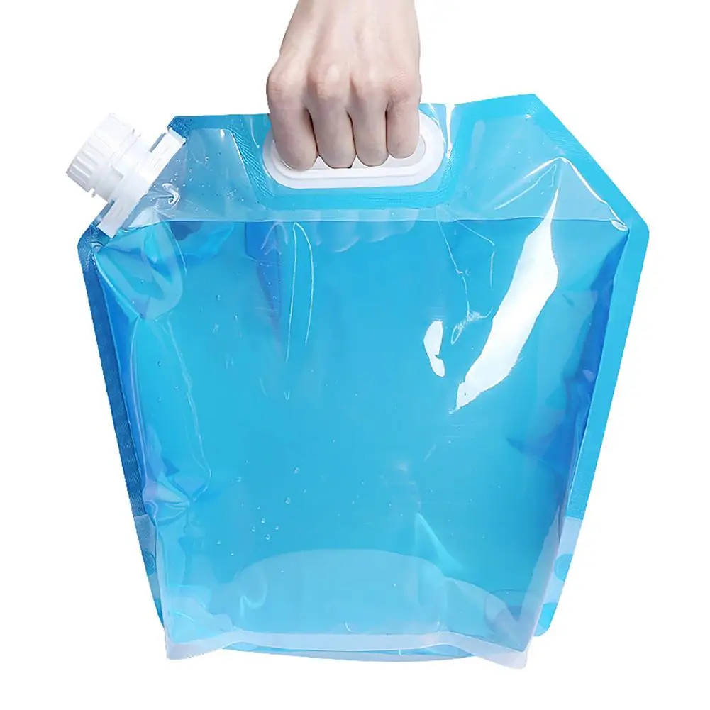 

Складная сумка для воды, 5 л/10 л, для кемпинга, походов, гидратация, контейнер для хранения с большой винтовой крышкой, ручка с закрывающейся к...