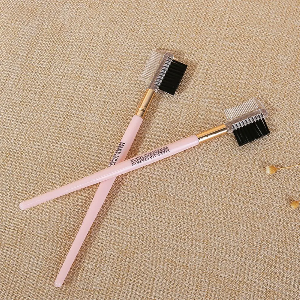 1 шт. кисть для бровей портативная расческа двухсторонняя профессиональная