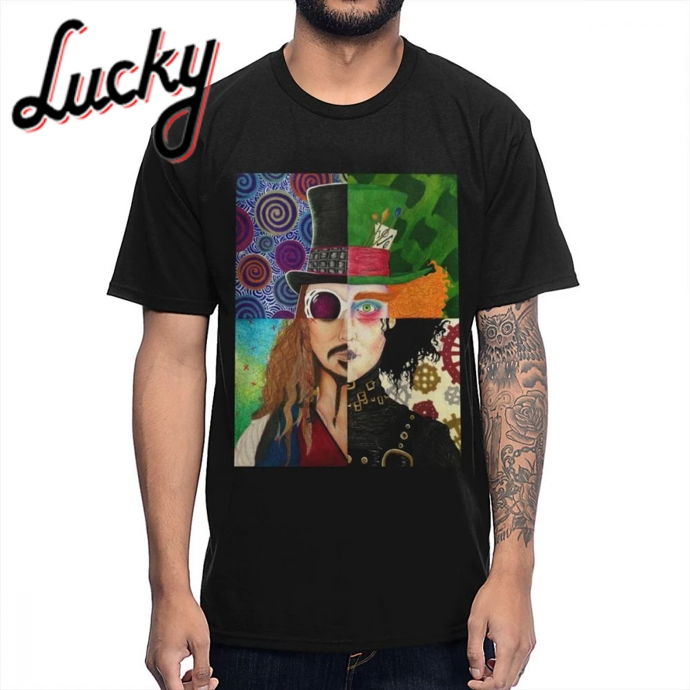 Мужская футболка с круглым вырезом и изображением персонажа из мультфильма