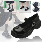 Туфли в стиле Лолиты, кожаные туфли с круглым носком, Женская Весенняя Униформа Jk в японском стиле, Туфли Мэри Джейн, туфли на платформе и высоком каблуке в Корейском стиле