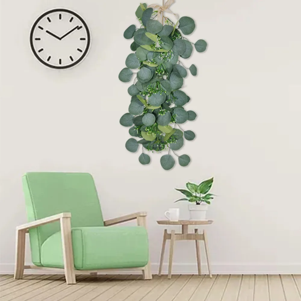 

Подвесные листья эвкалипта для внутреннего декора, имитация растений, настенные Подвесные Растения, прочные высококачественные, 60 см, иску...