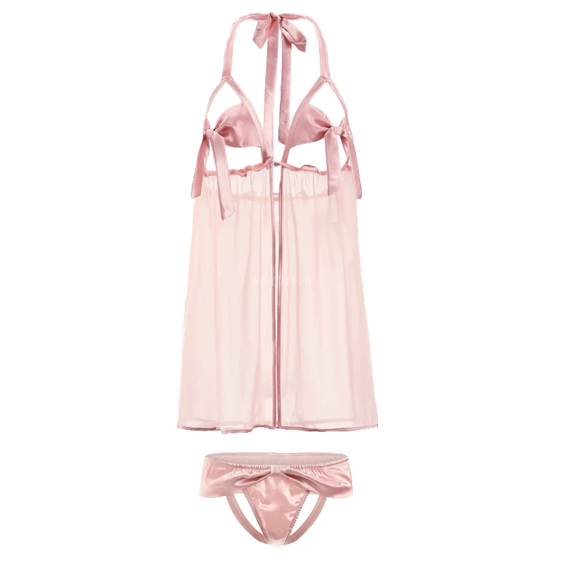 Милое нижнее белье пижама сексуальная ночная рубашка Женская кружевная сорочка