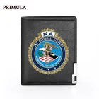 Классический черный кошелек из искусственной кожи с принтом ФБР, Национальная академия, мужской кошелек двойного сложения, держатель для кредитных карт, короткий кошелек для мужчин