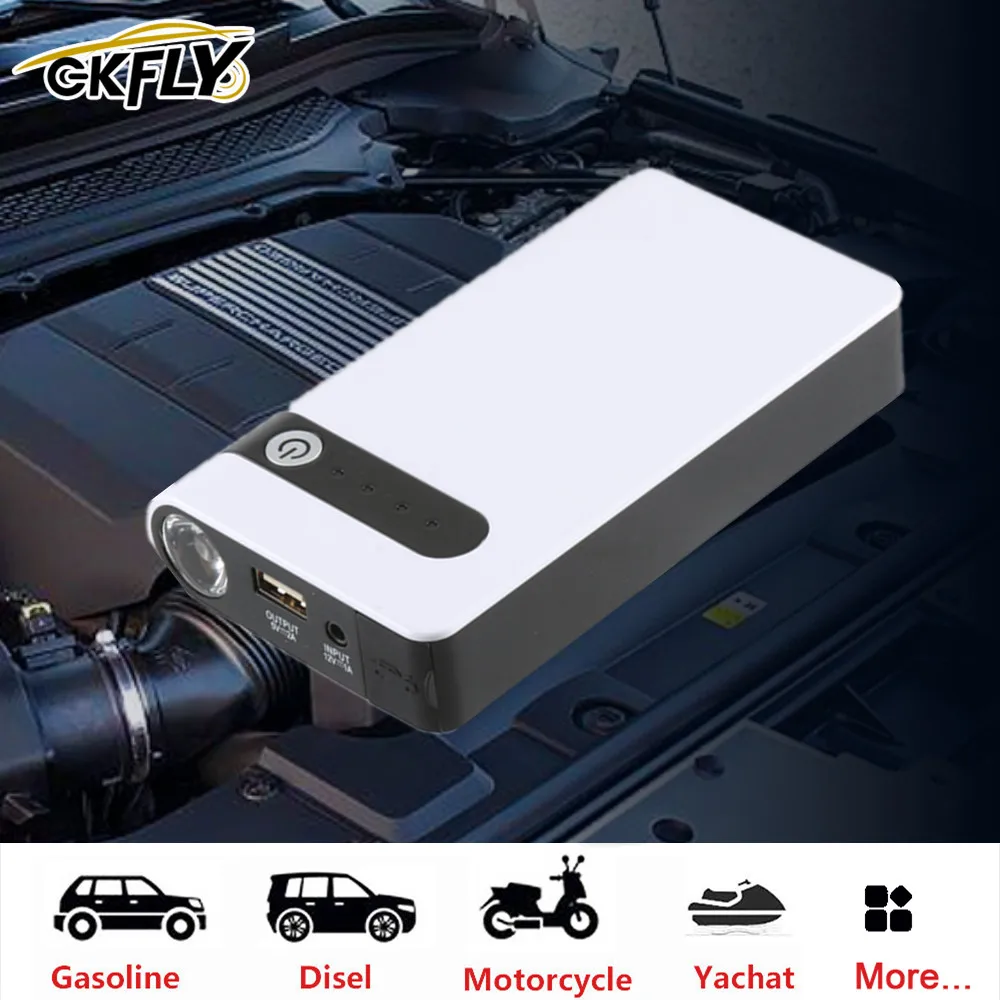 

GKFLY 12000mAh Car Jump Starter Multi-function Car Battery Booster Car Starting Device Power Bank Emergency Car Battery Booster