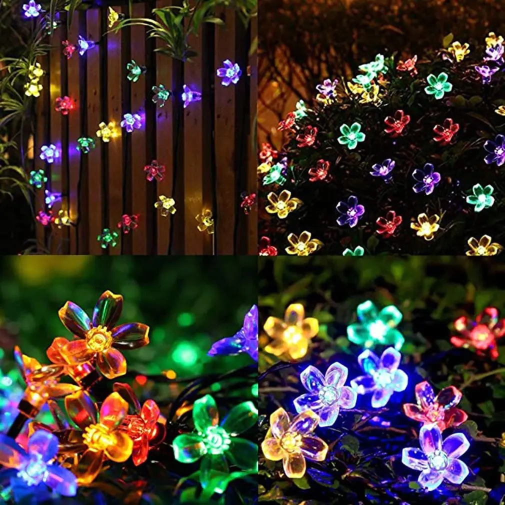 

30 LED Petal String Lights 8 Modes String Lights Waterproof Garden Patio Yard Summer Party Wedding Bedroom Decoration