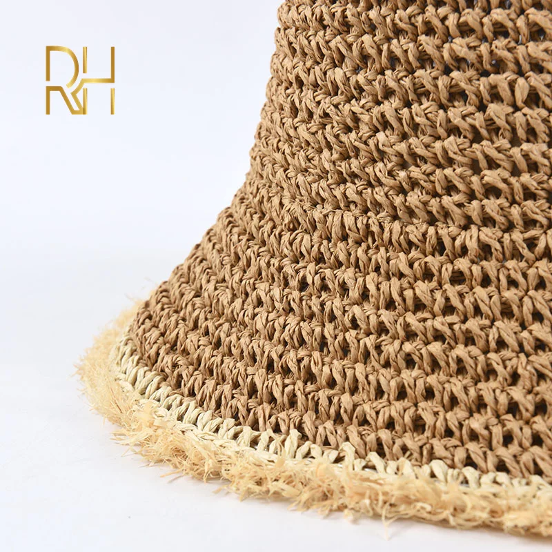 Шляпа женская Соломенная с широкими полями складная пляжная Панама от солнца из