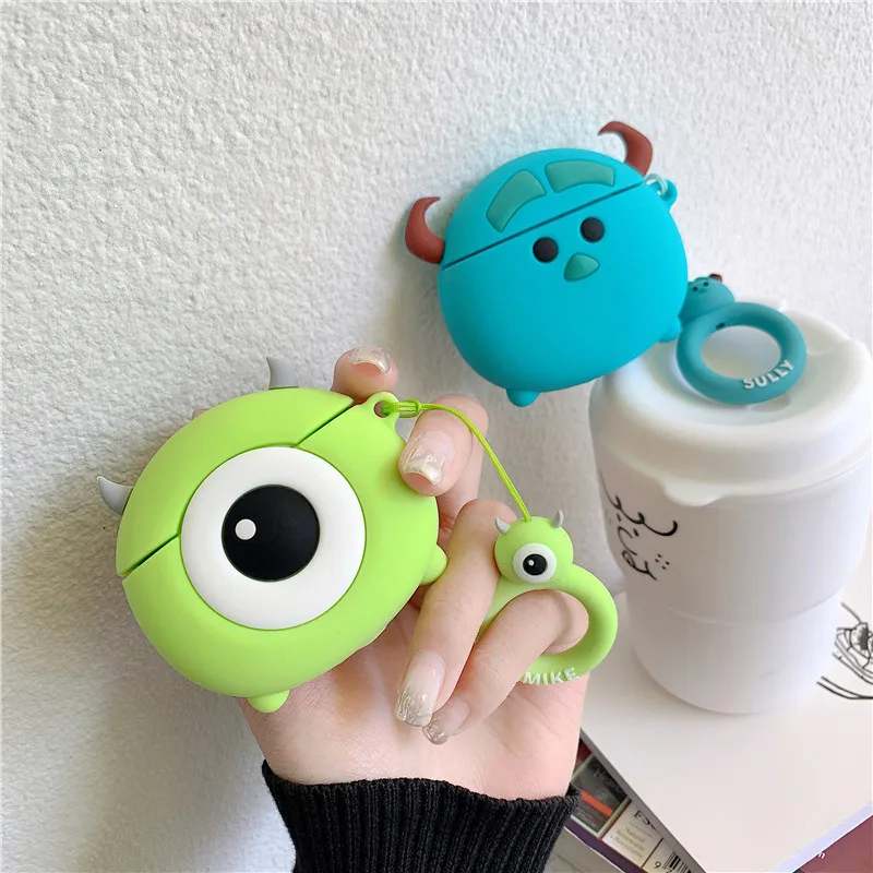 

Cartoon Sulley Mike Silicone Cases For Airpods 1 2 Protective Bluetooth Wireless Earphone Charging Cover For Airpods Pro