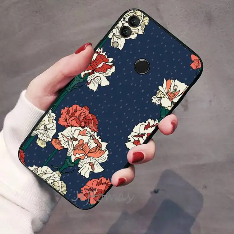 

Premium texture flower Phone Case For Huawei Honor view 7a5.45inch 7c5.7inch 8x 8a 8c 9 9x 10 20 10i 20i lite pro